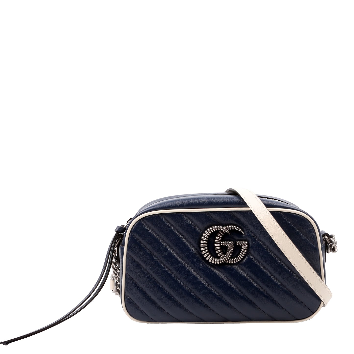 Gucci  Marmont Small Leather Camera Blue/White