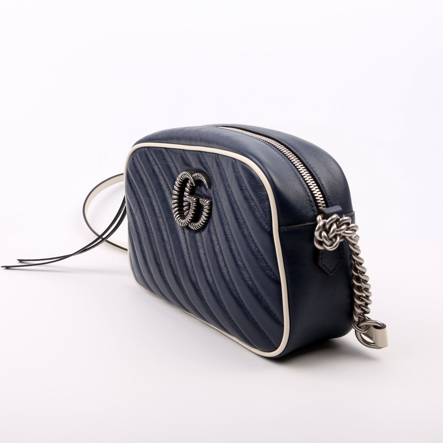 Gucci  Marmont Small Leather Camera Blue/White