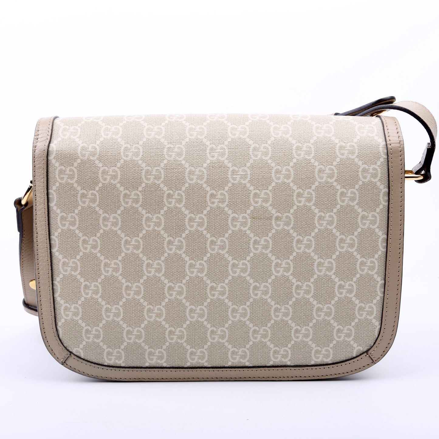 Gucci   Horsebit Shoulder Bag White