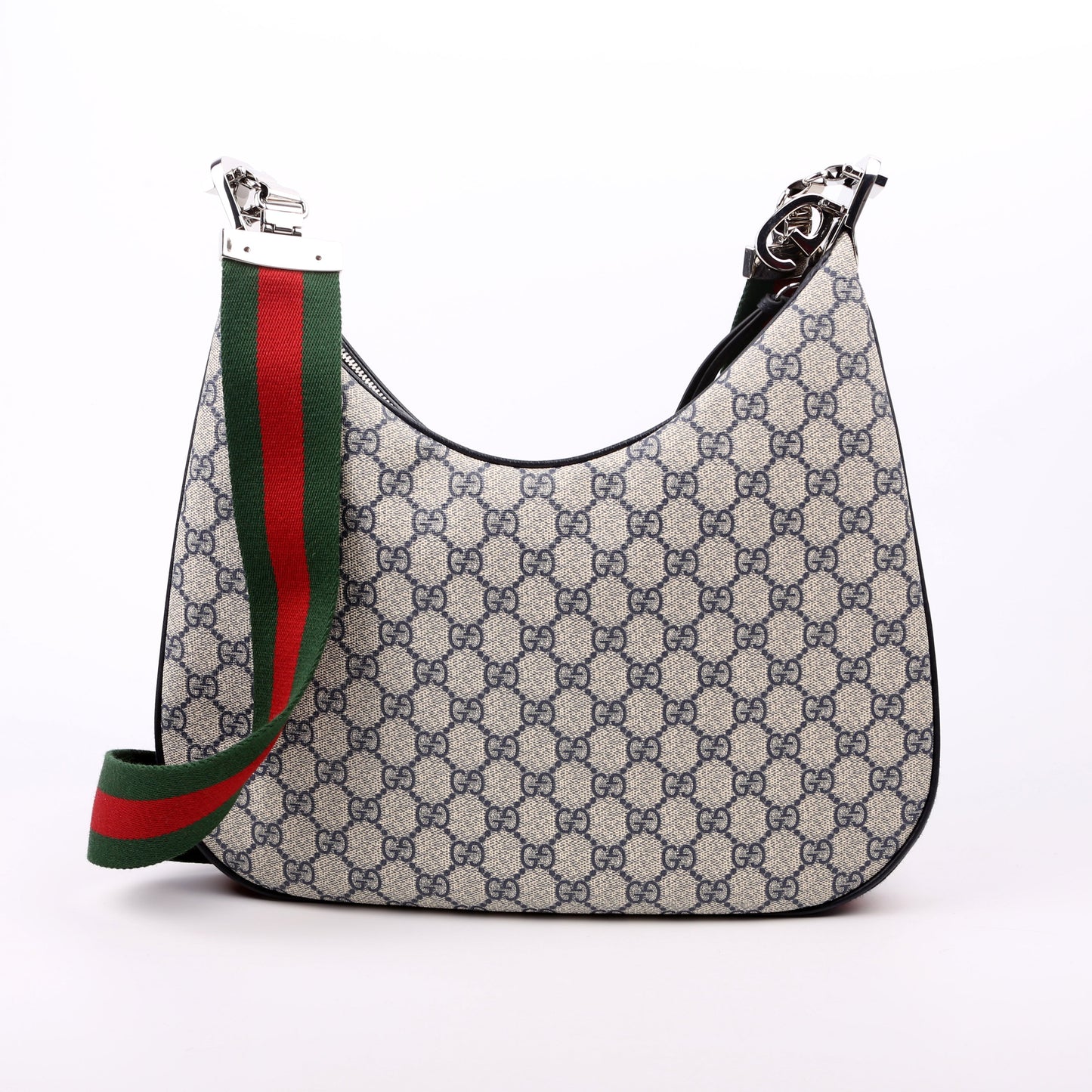 Gucci Attache GG Supreme Shoulder Bag Medium Blue