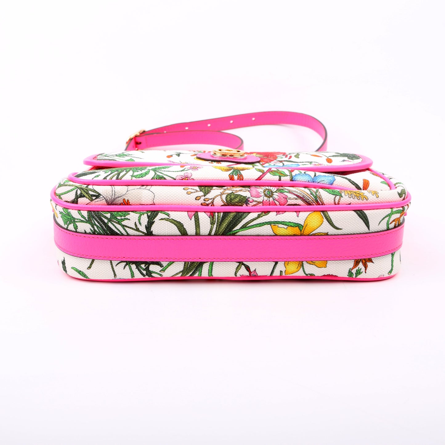 Gucci  Flora Canvas Crossbody Pink