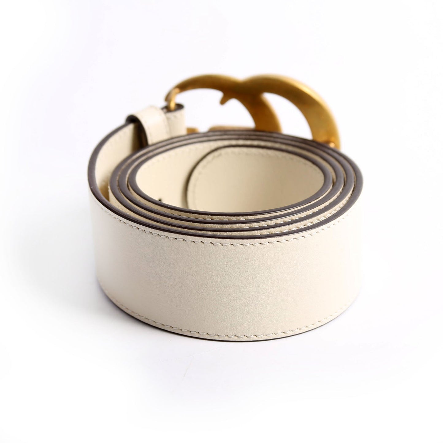 Gucci  Marmont GG Leather Belt Size / White