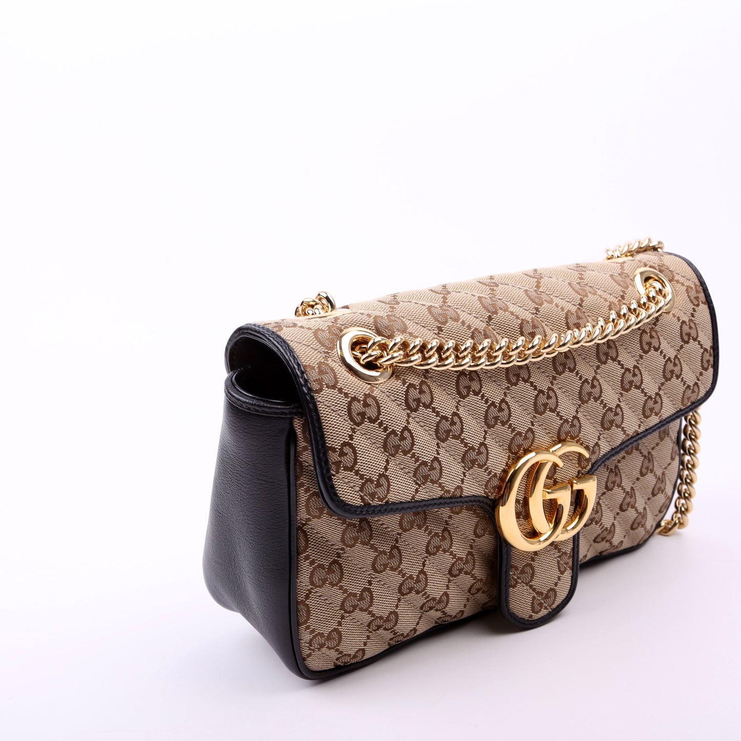 Gucci  Marmont GG Canvas Shoulder Small Flap