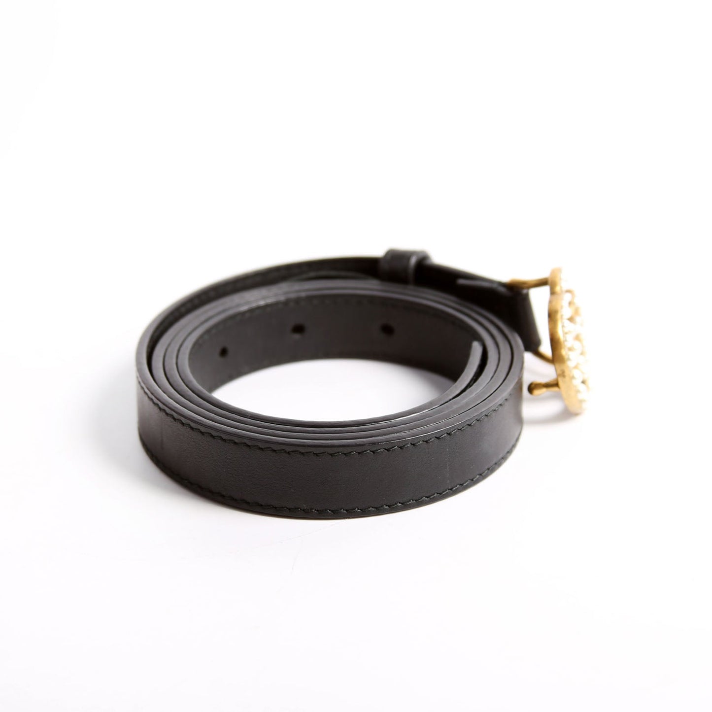 Gucci  GG Marmont Pearly Belt Size / Black