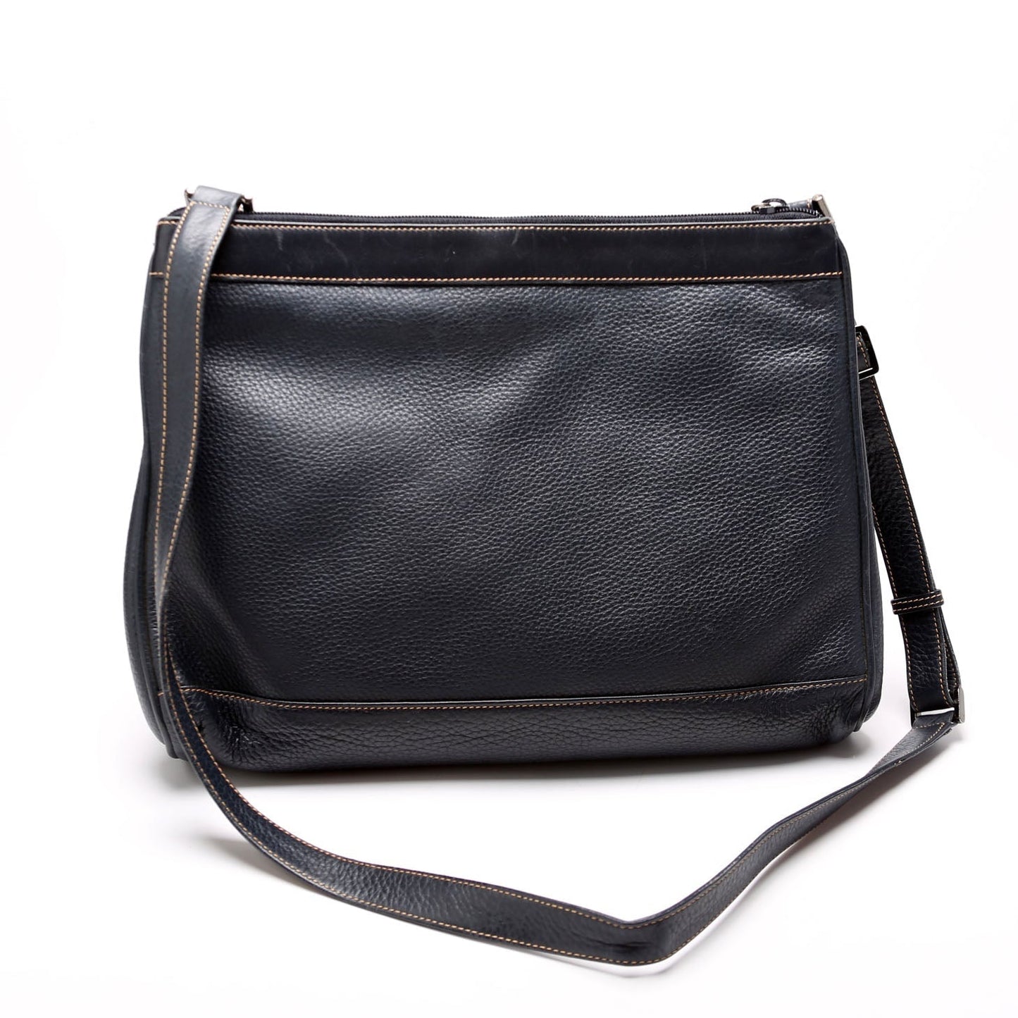 Gucci 001 110 Interlocking G Calfskin Shoulder   Navy Bag