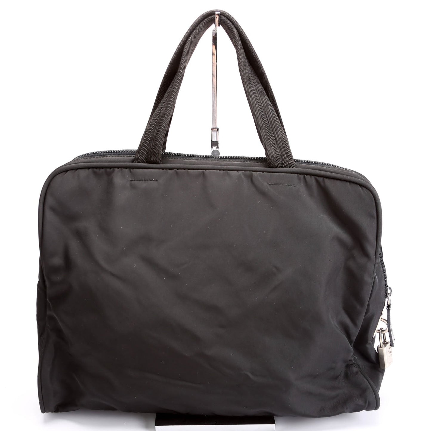 Prada Nylon Top Handle   Black Bag