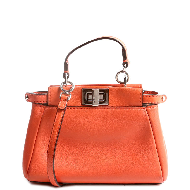 Fendi Micro Peekaboo Coral Bag