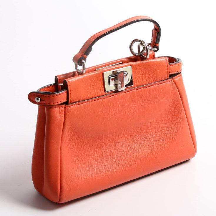 Fendi Micro Peekaboo Coral Bag