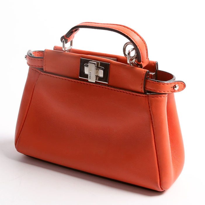 Fendi Micro Peekaboo Coral Bag