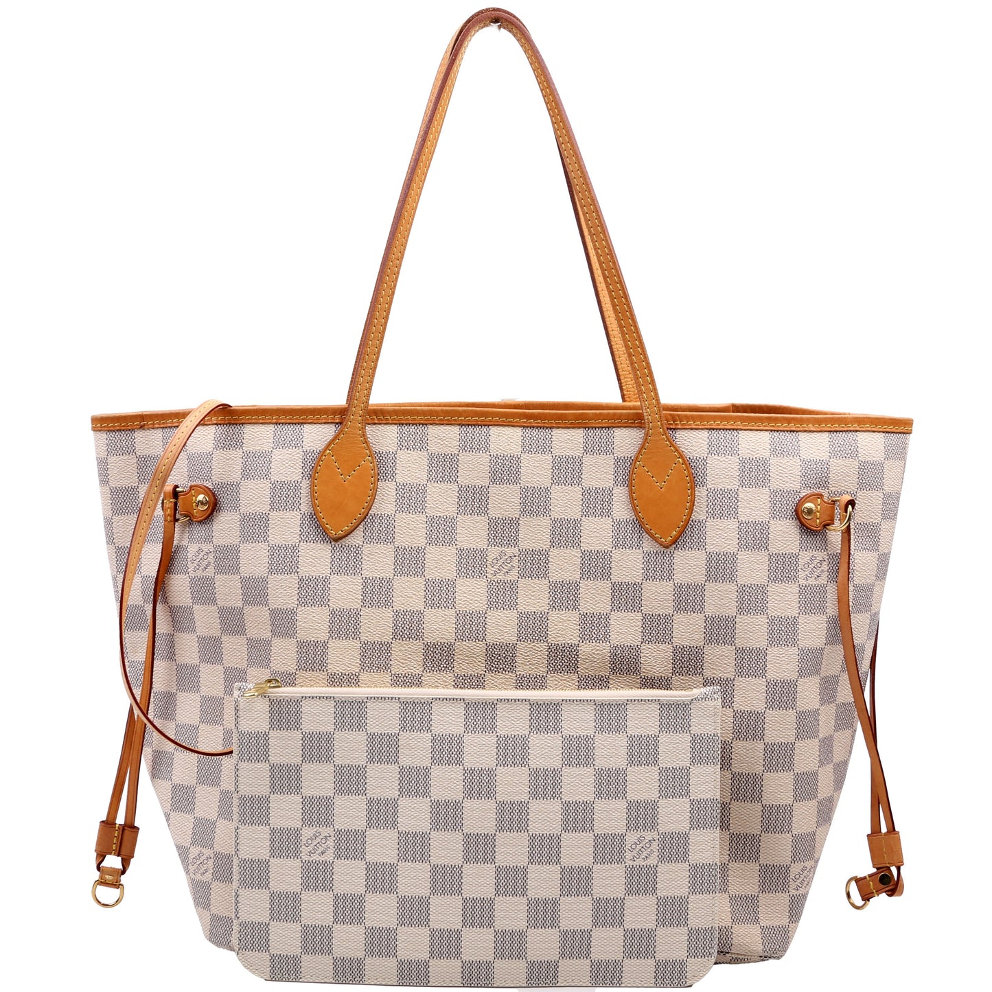 Louis Vuitton Neverfull With Wallet MM Damier Azur