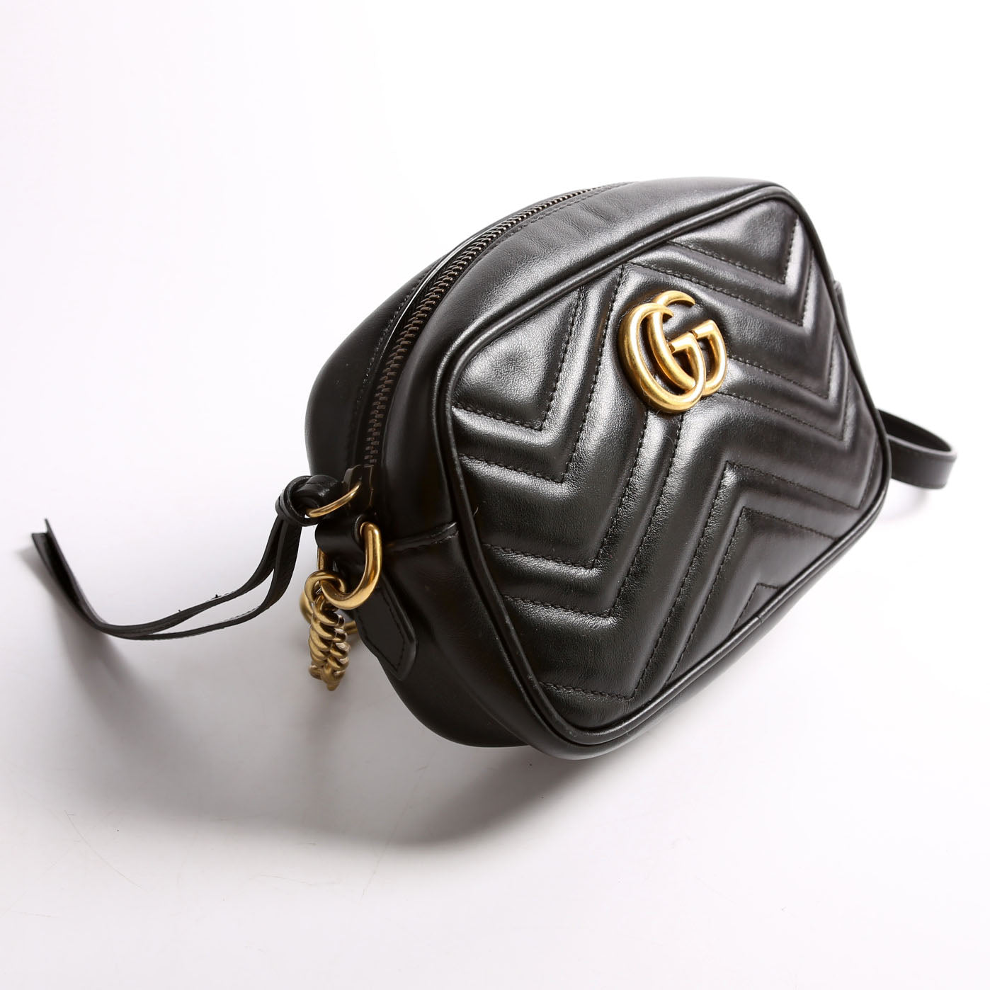 Gucci 448065 Marmont Mini Camera Black Bag