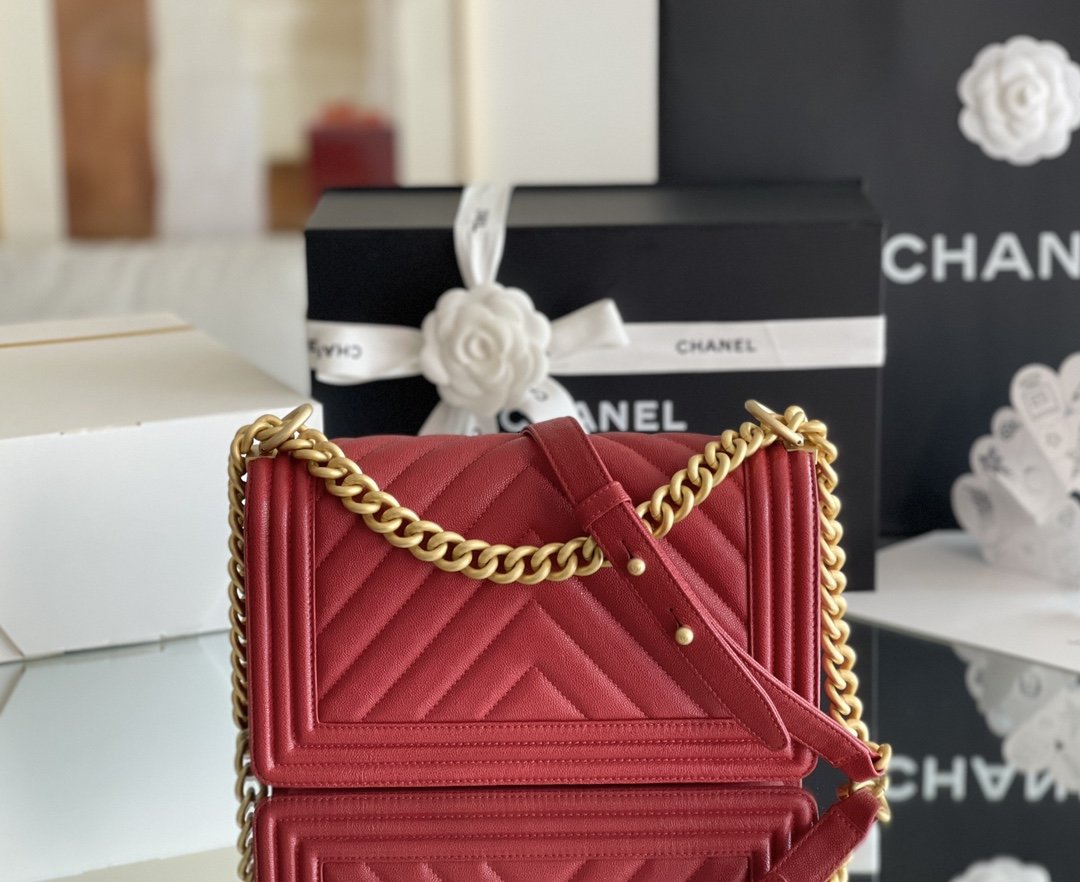 CHLMeTop Qualityum Boy Handbag Red For Women 9.8in/25cm A67086