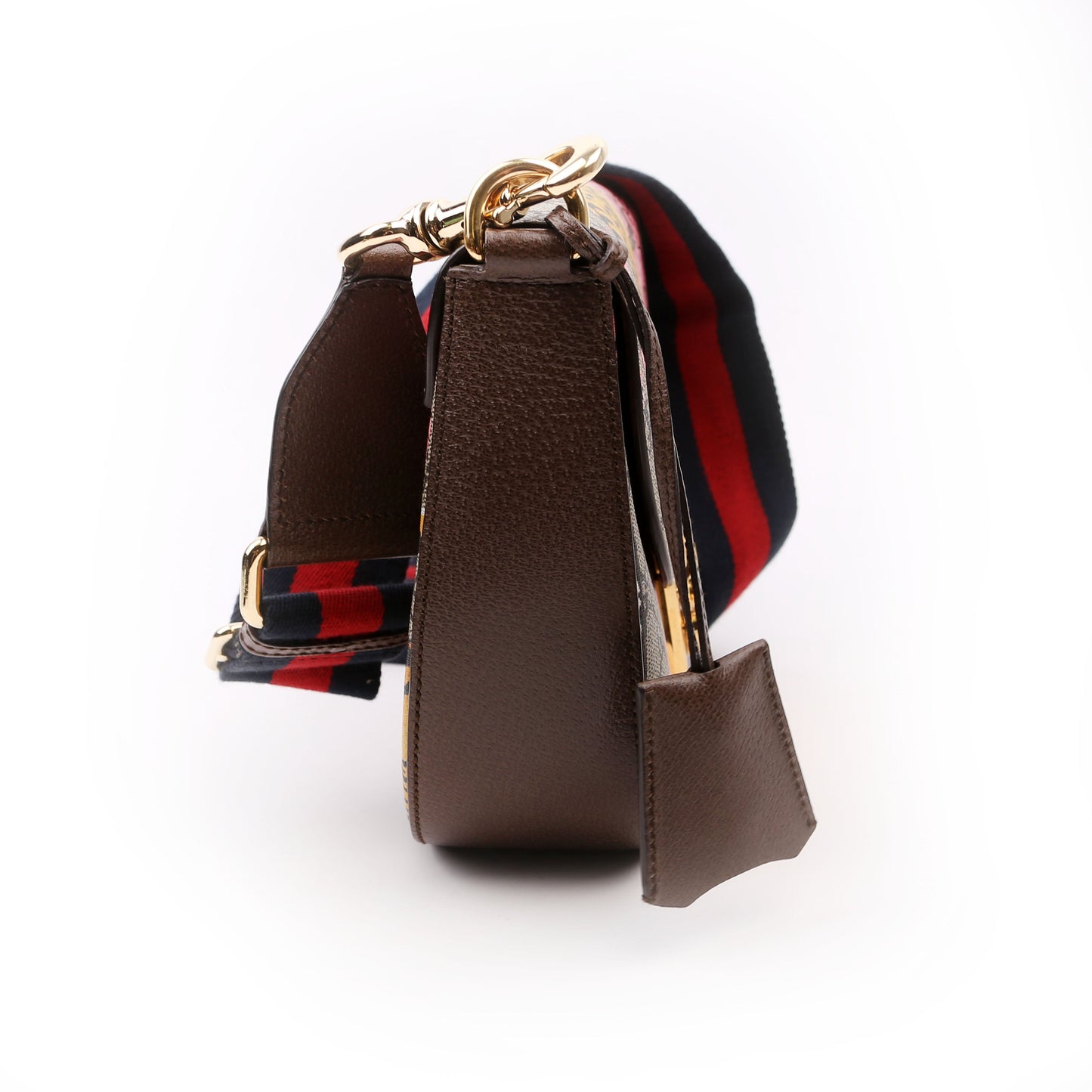 Gucci 453189 GG Supreme Bengal Padlock Medium Messenger Brown Bag