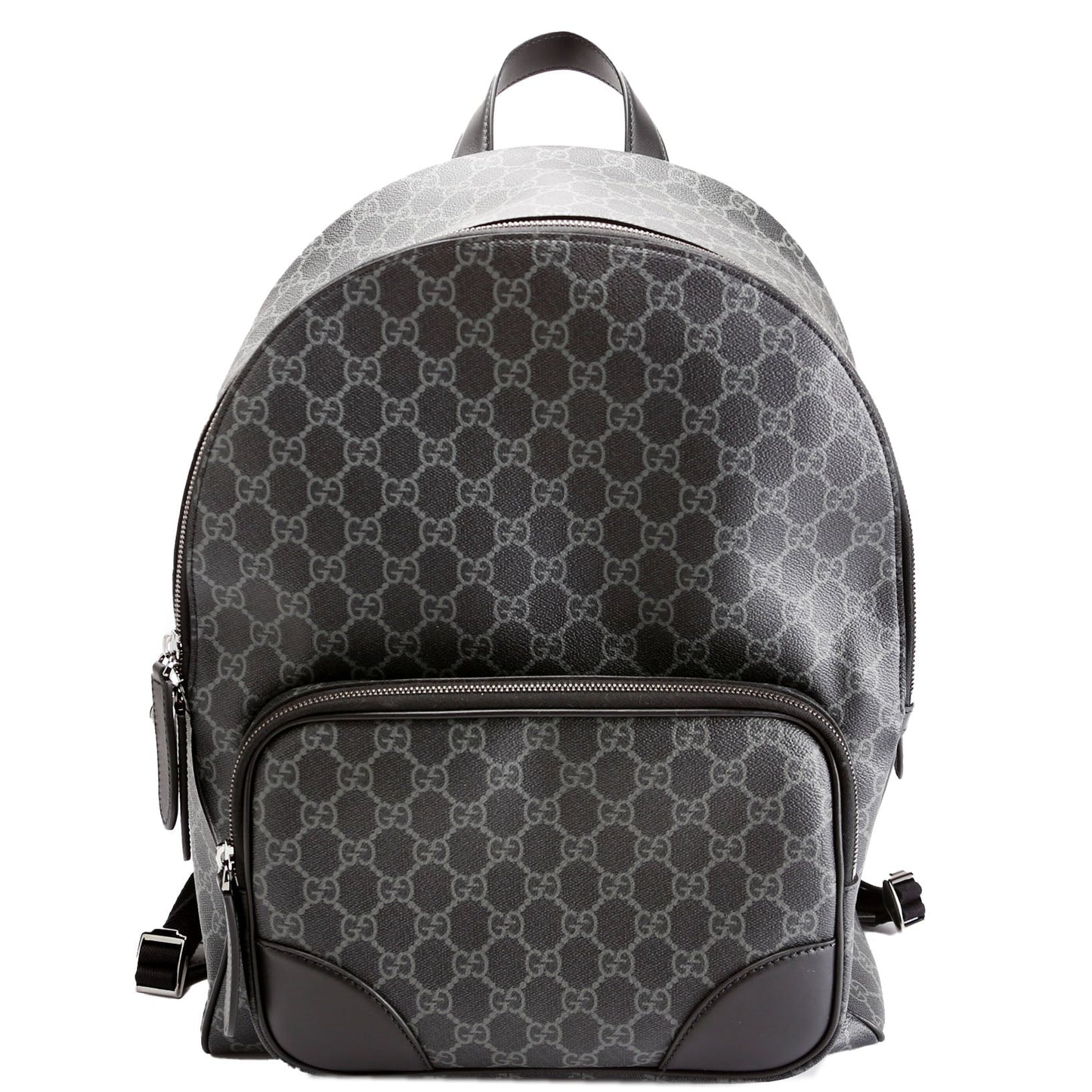 Gucci 821159 GG Supreme Emblem Backpack Medium Black Bag