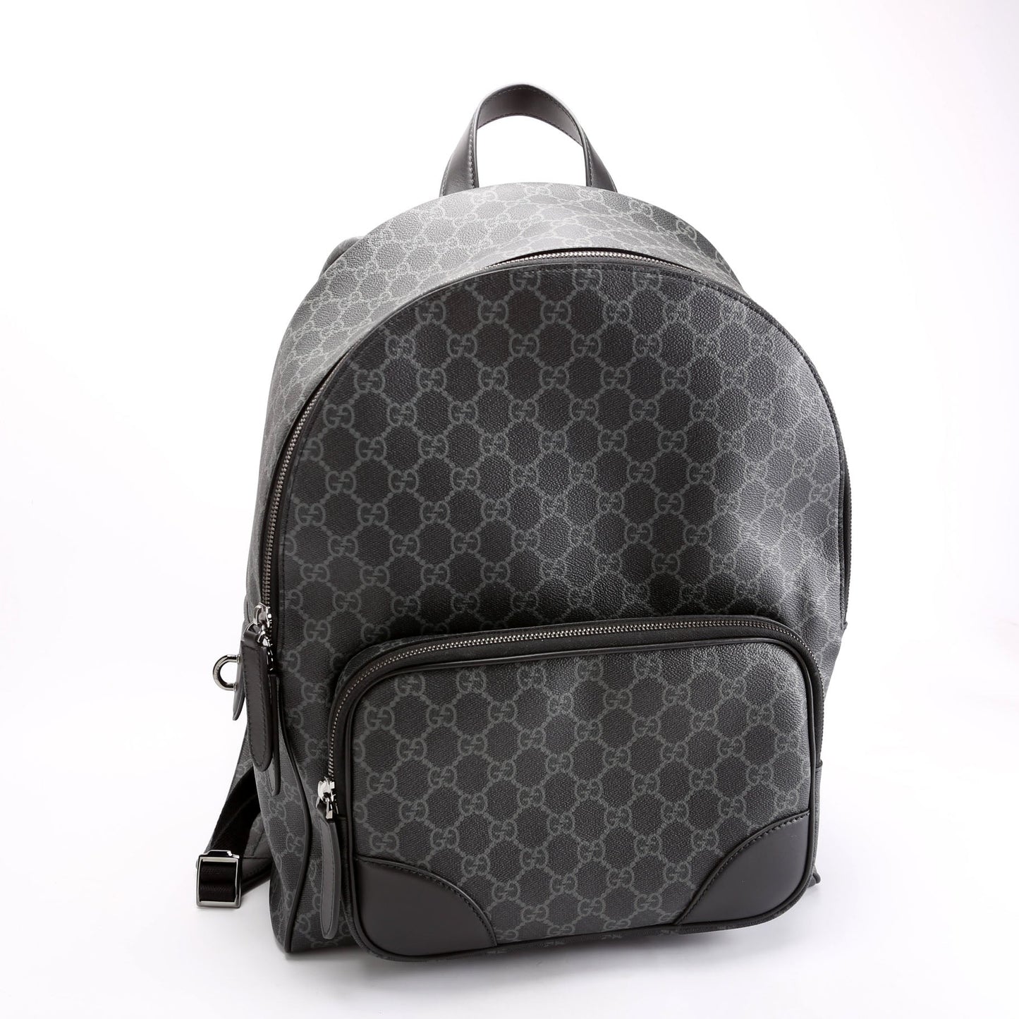 Gucci 821159 GG Supreme Emblem Backpack Medium Black Bag