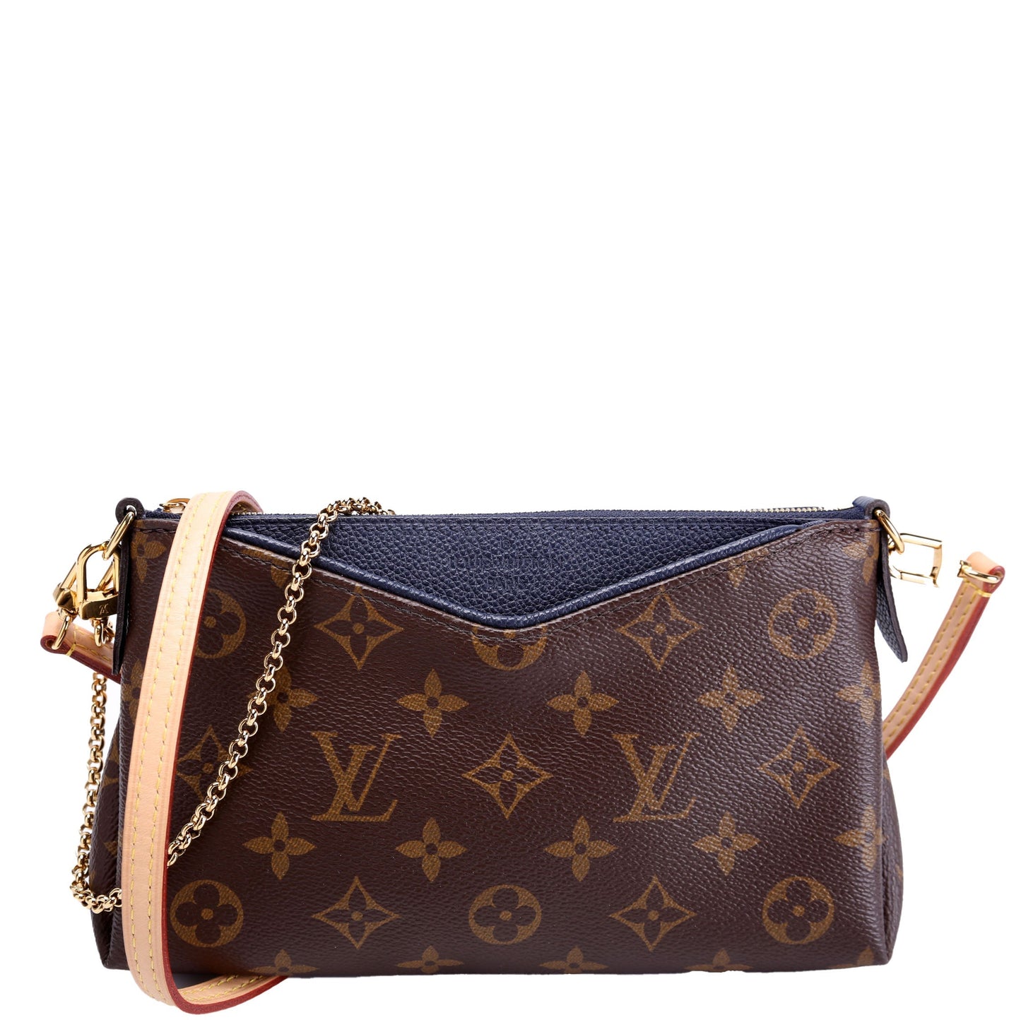 Louis Vuitton Pallas Clutch Monogram Navy