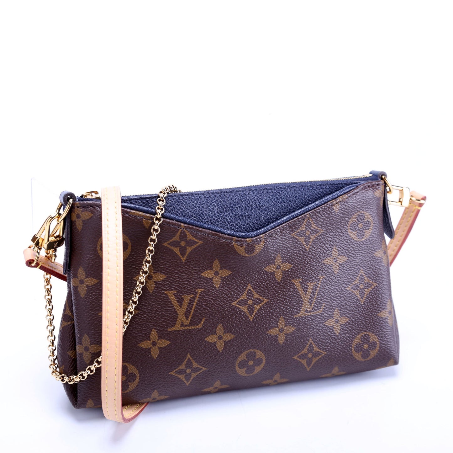 Louis Vuitton Pallas Clutch Monogram Navy