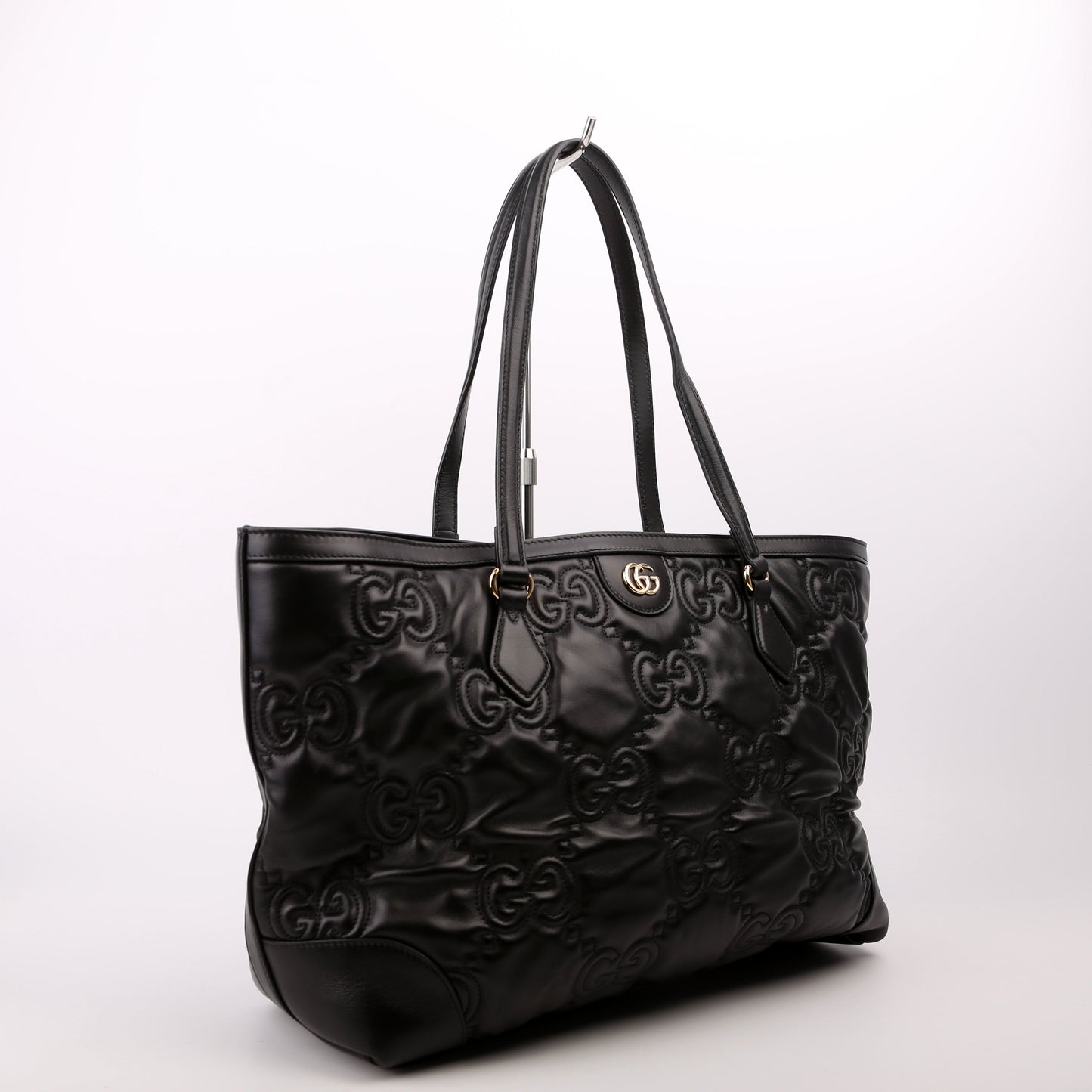 Gucci 631685 GG Matelasse Ophidia Tote Black Bag