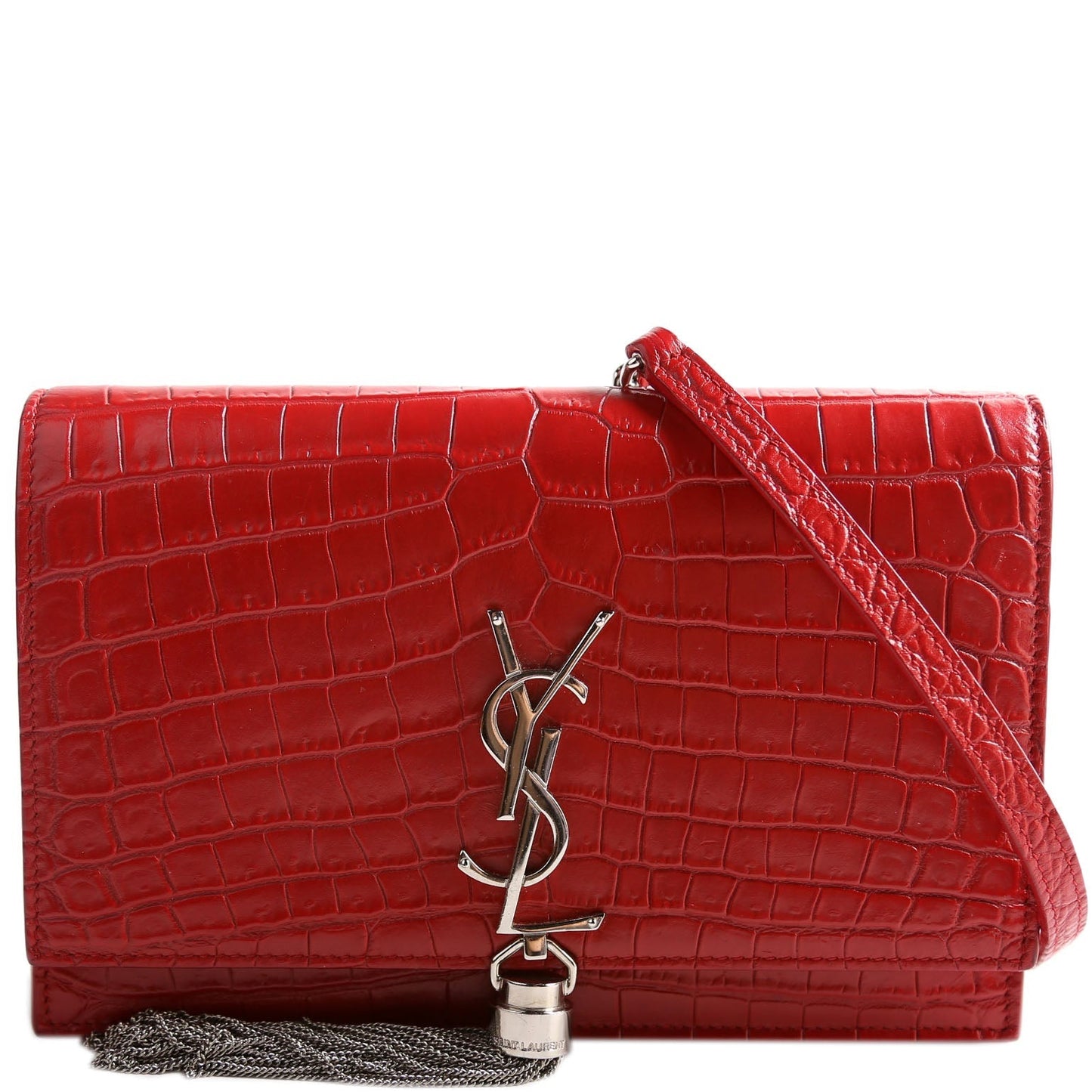 Saint Laurent Kate Tassel Chain Wallet 452159 Red Bag