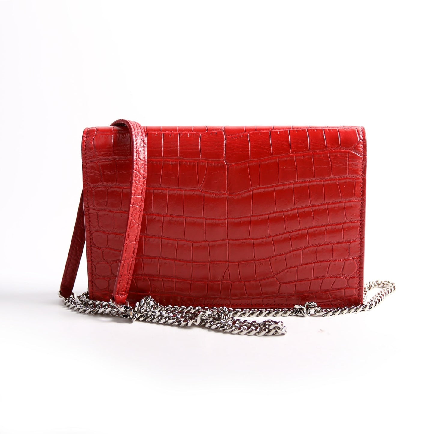 Saint Laurent Kate Tassel Chain Wallet 452159 Red Bag