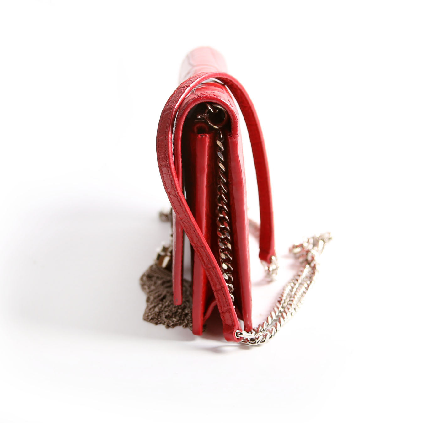 Saint Laurent Kate Tassel Chain Wallet 452159 Red Bag