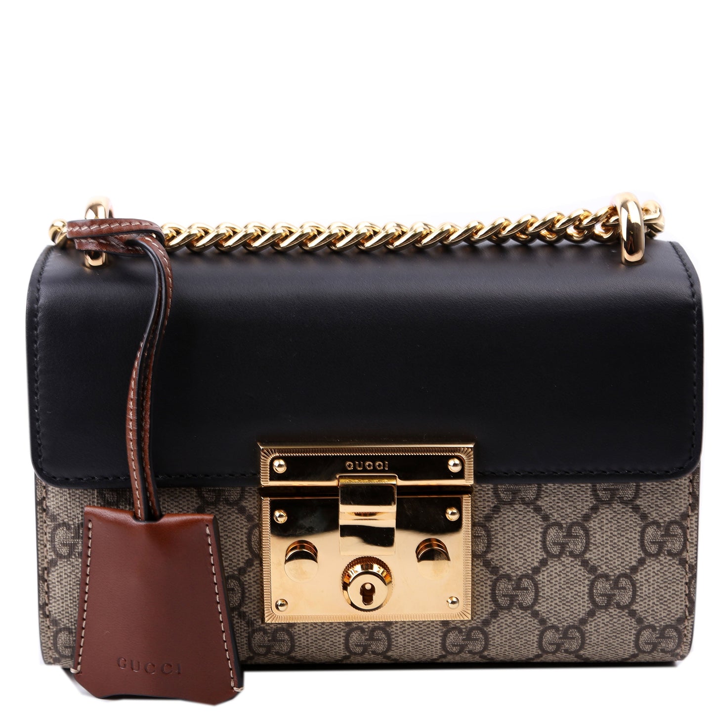 Gucci 409487 Padlock GG Supreme Small Black Bag