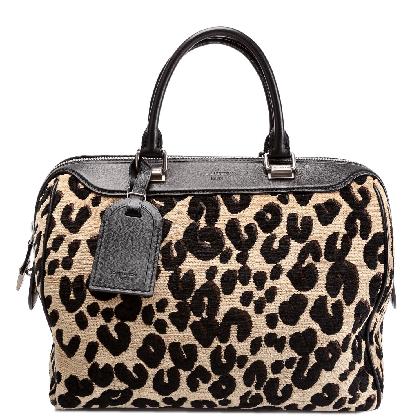 Louis Vuitton Stephen Spro  Leopard Chenille Speedy