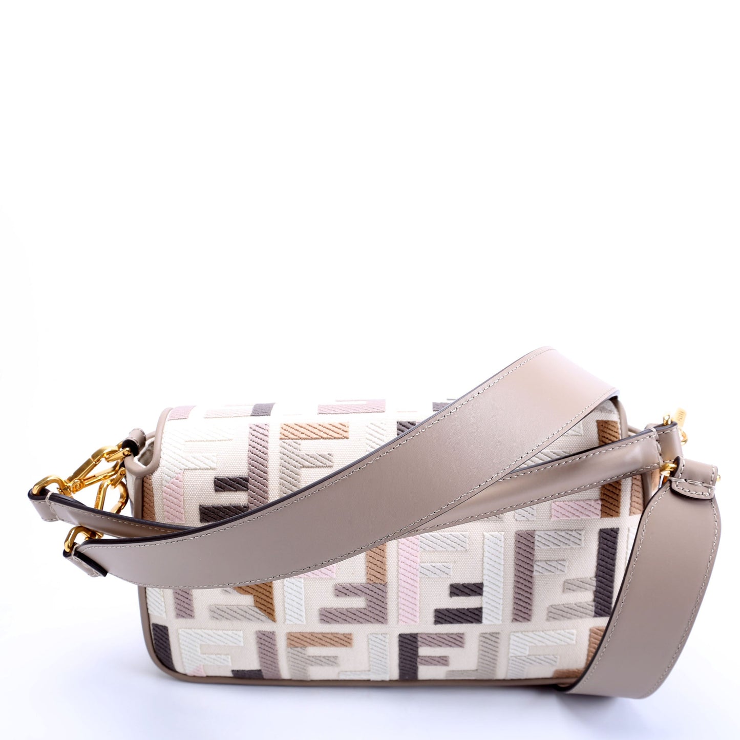 Fendi 8BR600 FF Jacquarduette Taupe/Multicolor Bag