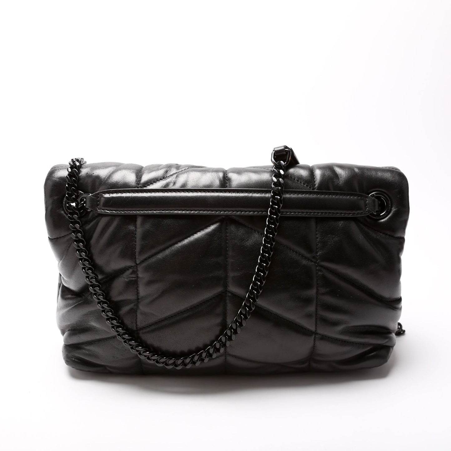 Saint Laurent Puffer Quilted Small Lambskin 577476 Black Bag