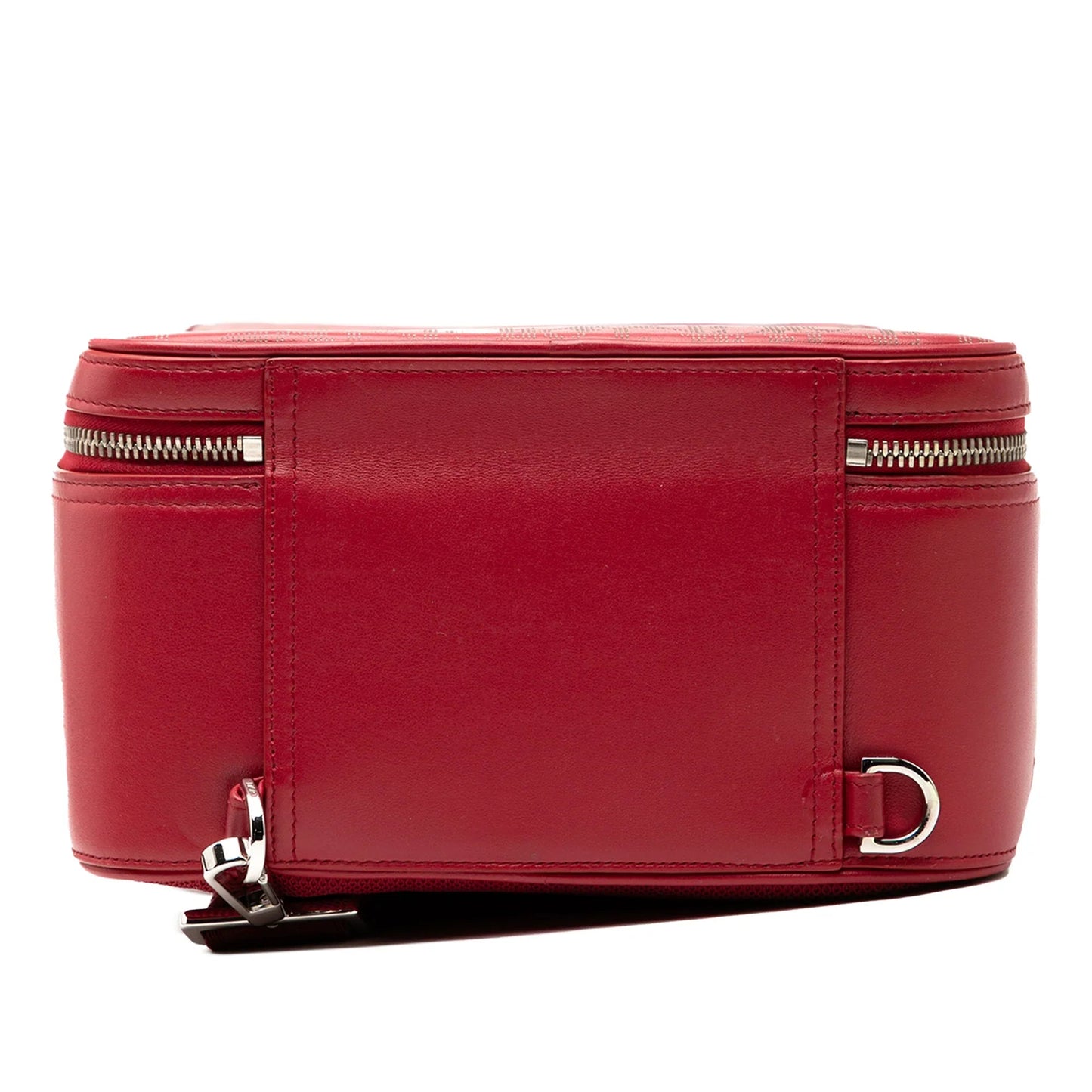 Red Dior Oblique Perforated Calfskin Galaxy World Tour Shoe Case Satchel