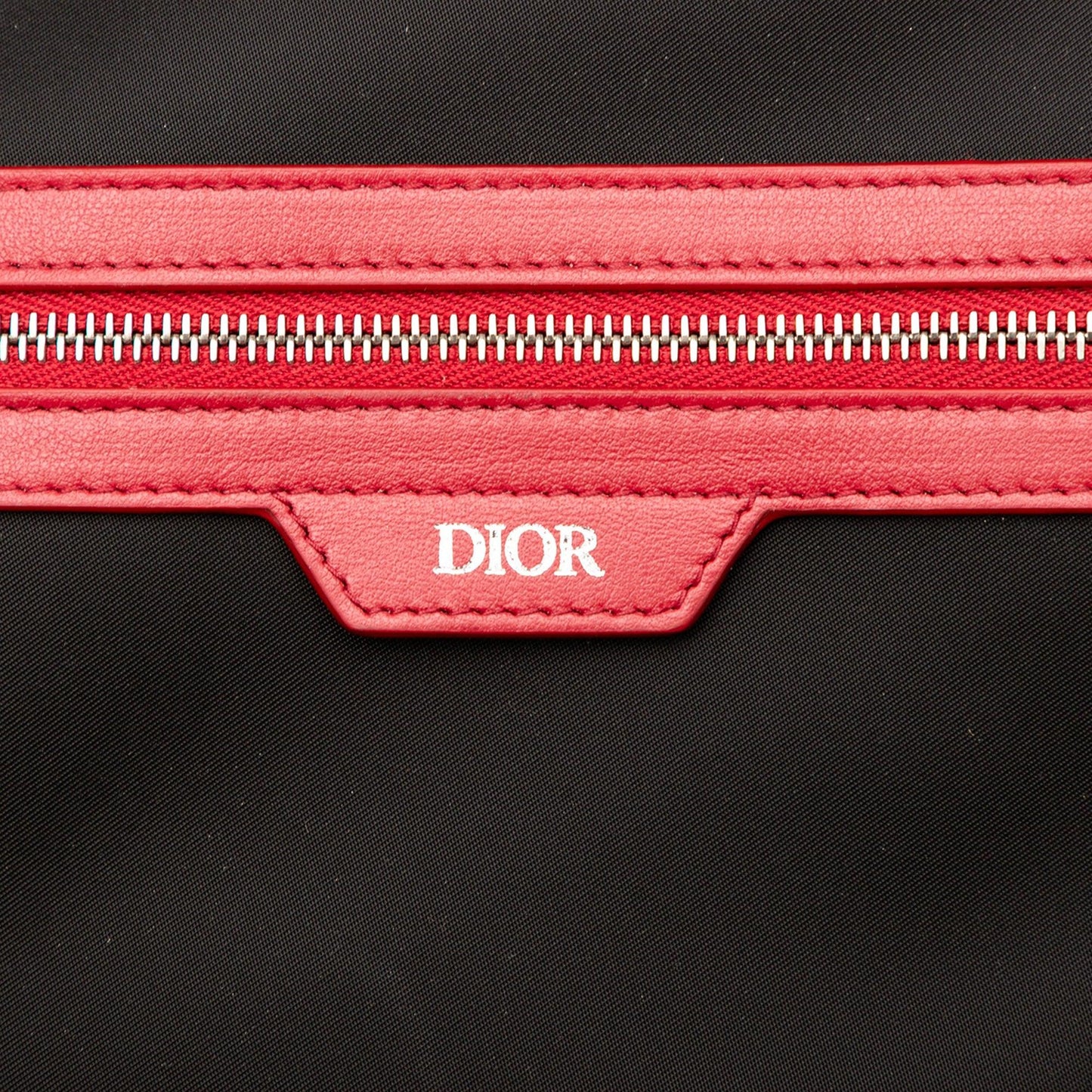 Red Dior Oblique Perforated Calfskin Galaxy World Tour Shoe Case Satchel