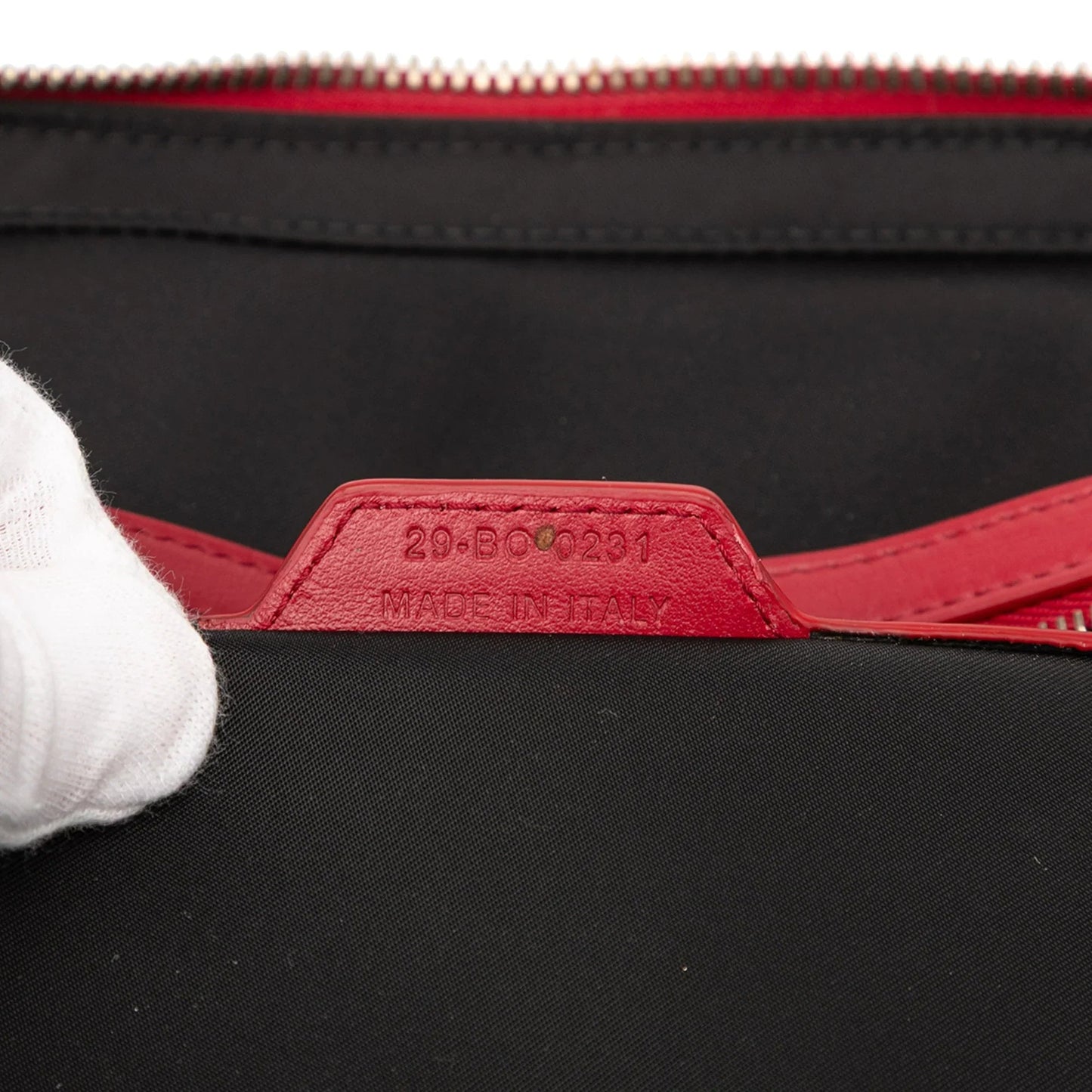 Red Dior Oblique Perforated Calfskin Galaxy World Tour Shoe Case Satchel
