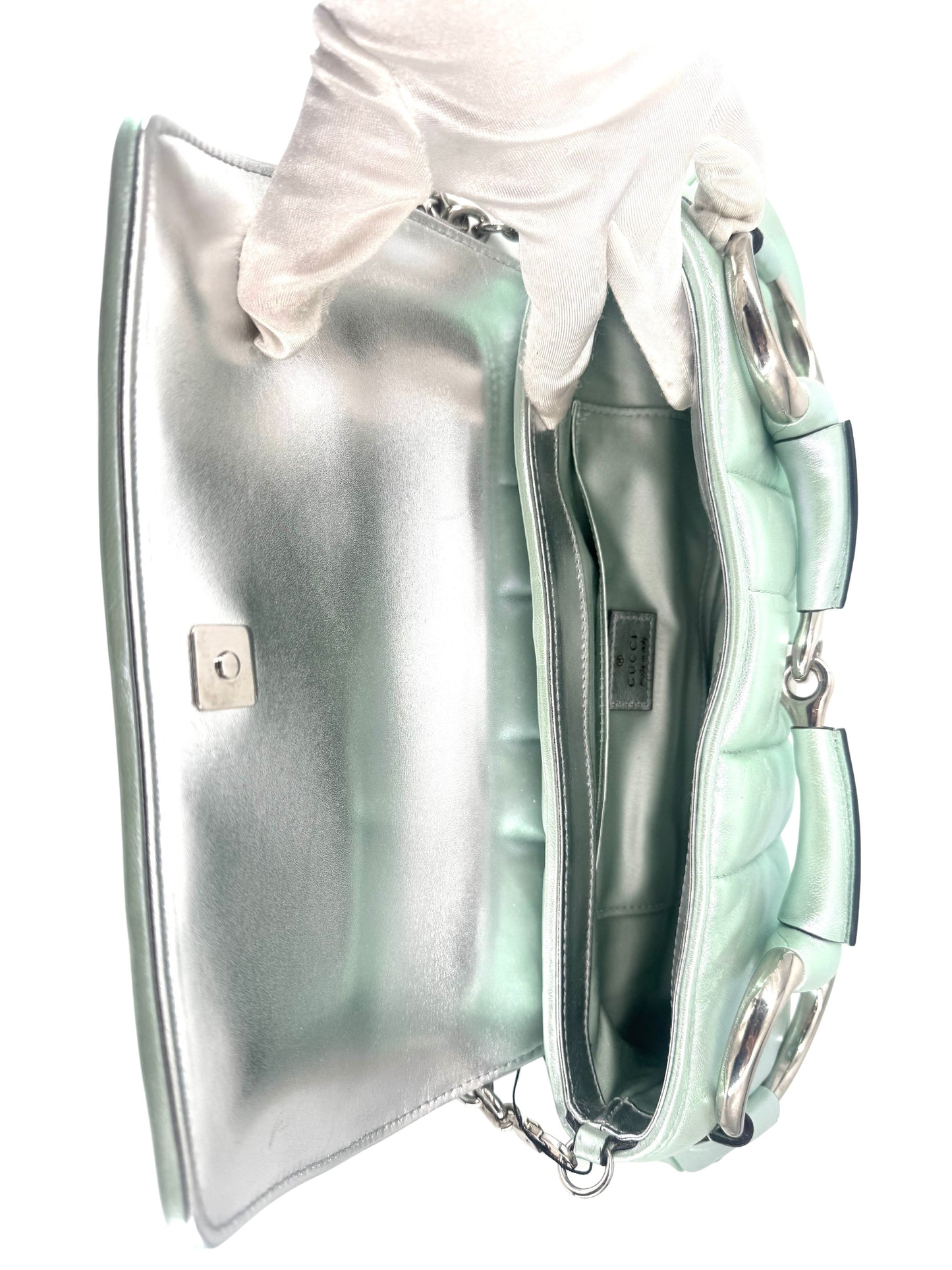 Gucci Horsebit Chain Shoulder Bag Vertical Quilted Leather Other Leather Shoulder Bag Bag ( )
