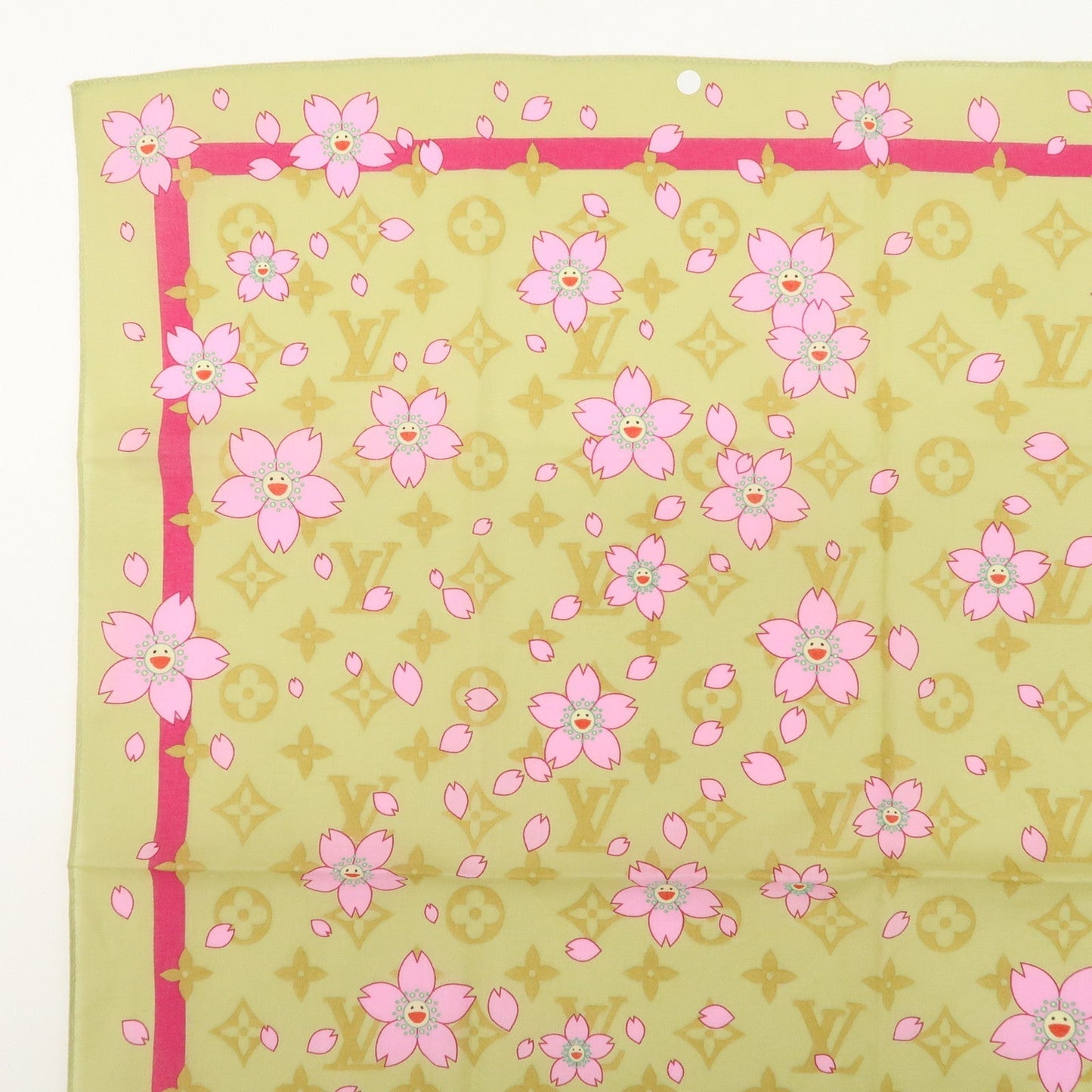 Louis Vuitton Monogram Cotton 100? Scarf Murakami ?71921  d