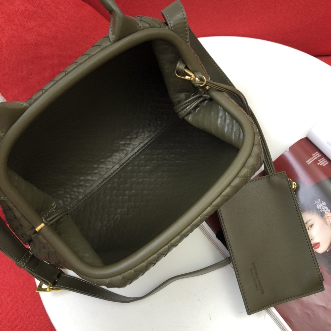 Top Quality Handle Dark Green, For Women, Women’s Bags 13.4in/34cm