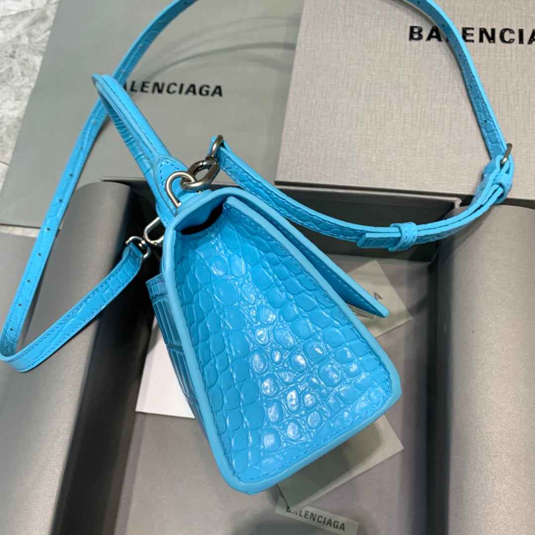 Top Quality Hourglass Small Handbag In Blue, For Women,  Bags 9in/23cm