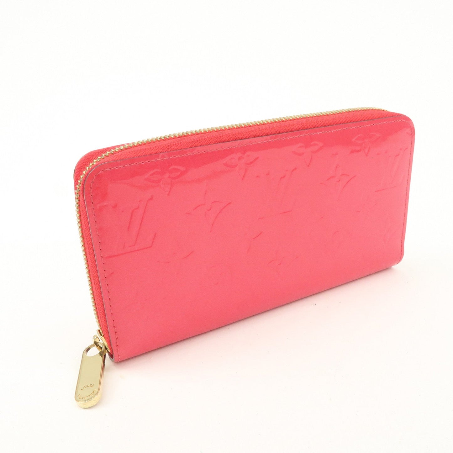 Louis Vuitton Monogram Vernis Round Zippy Wallet Hot Pink M93058  d
