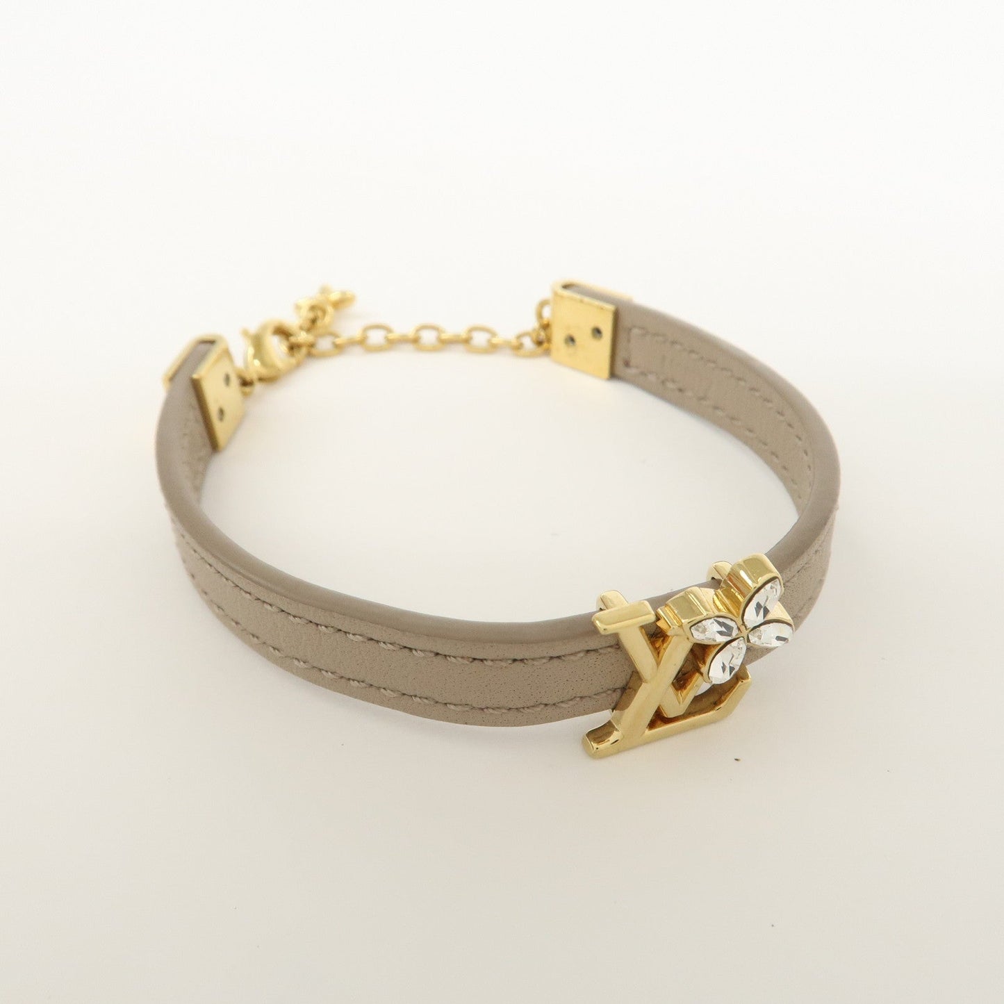 Louis Vuitton Leather Iconic Flower Bracelet Galet M8817