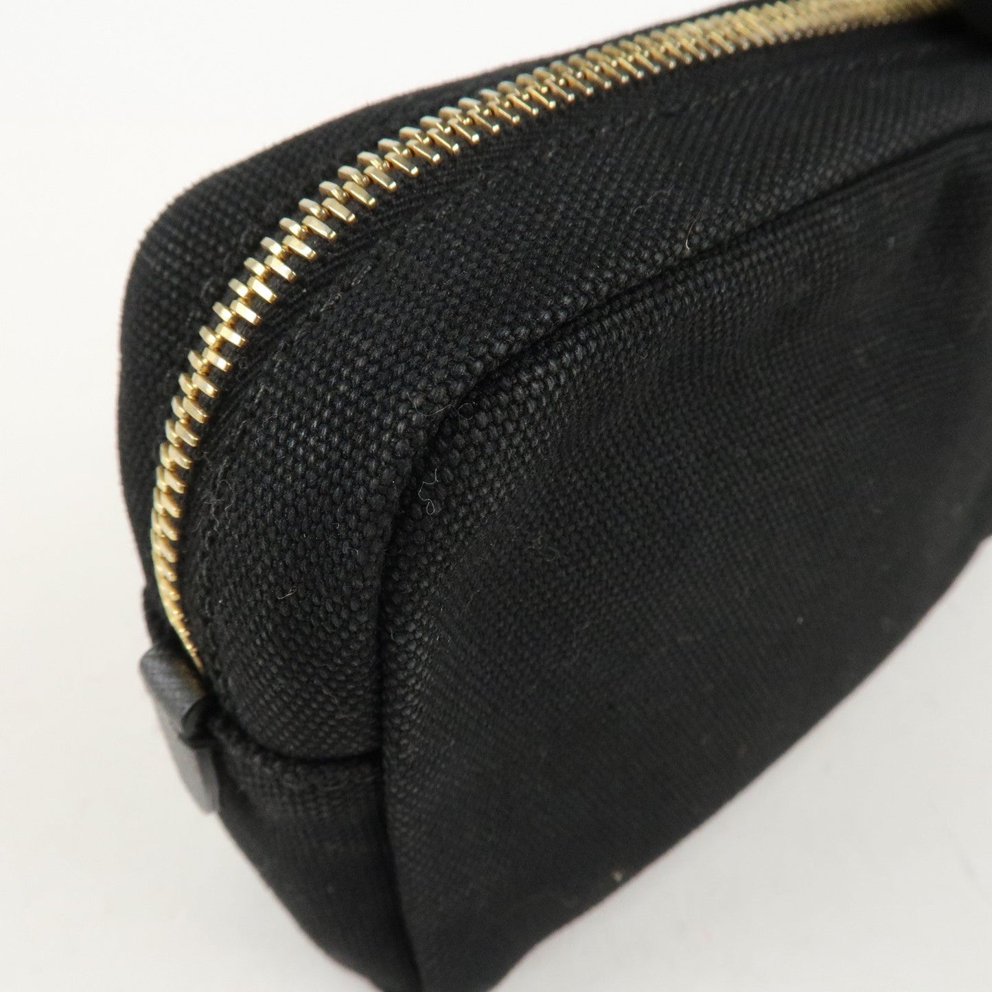 PRADA Canvas Pouch Cosmetic Pouch Black  d