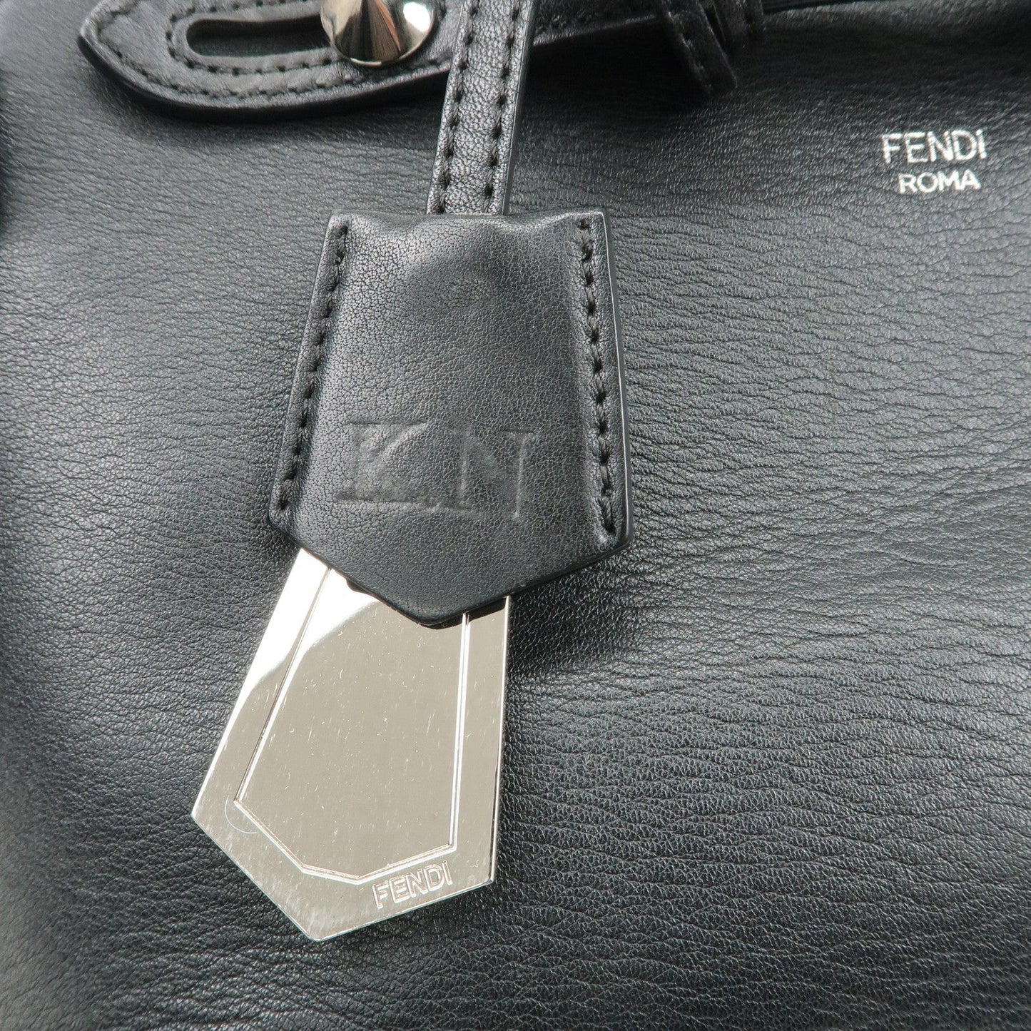 FENDI Bay The Way Leather 2Way Bag Shoulder Bag Black 8BL124  d