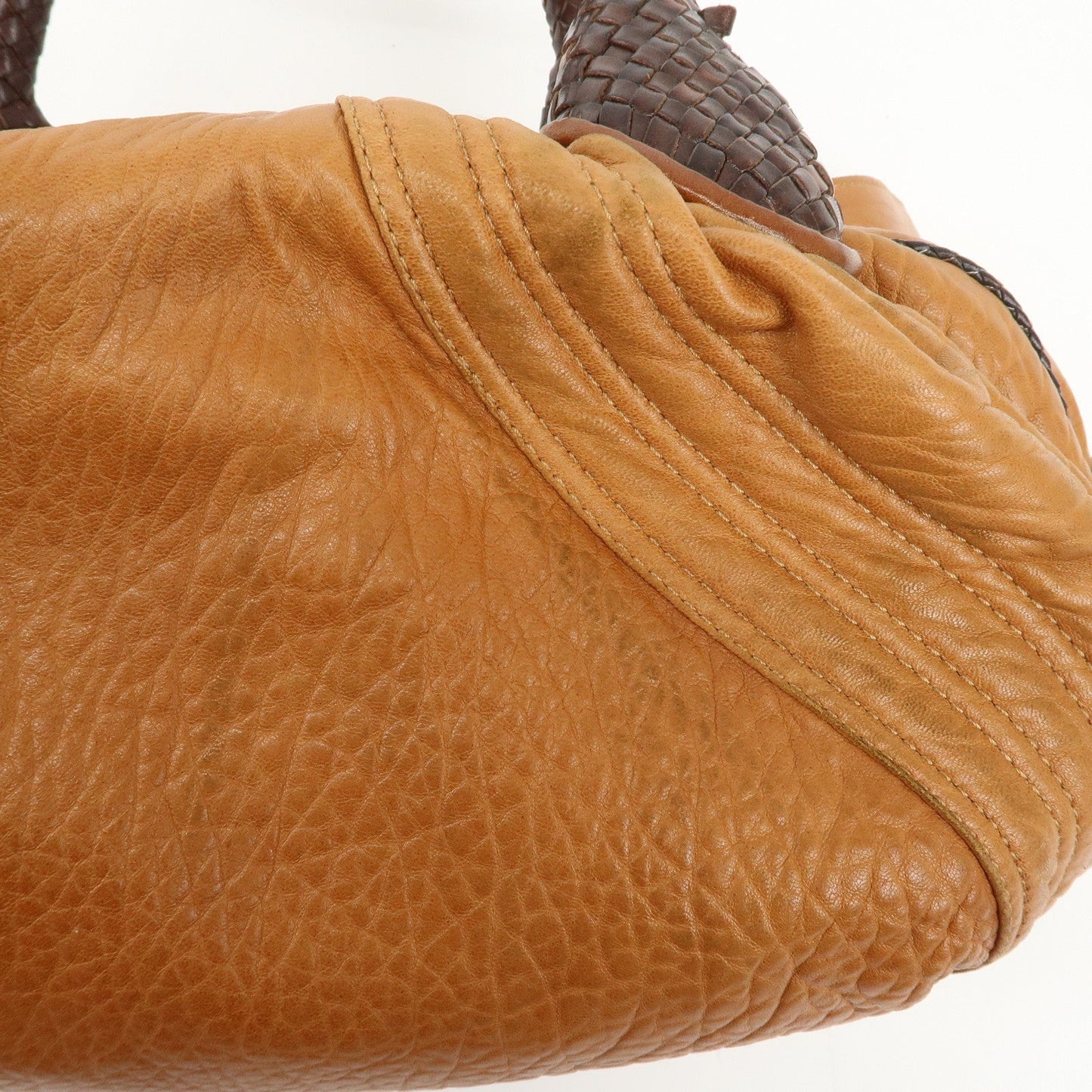 FENDI Leather Mini Spy Bag Hand Bag Brown Dark Brown 8BL078  d