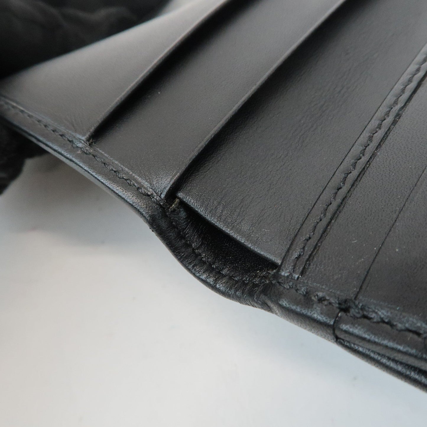 FENDI Zucchino Canvas Leather Double Hook Wallet Black 8M0035  d
