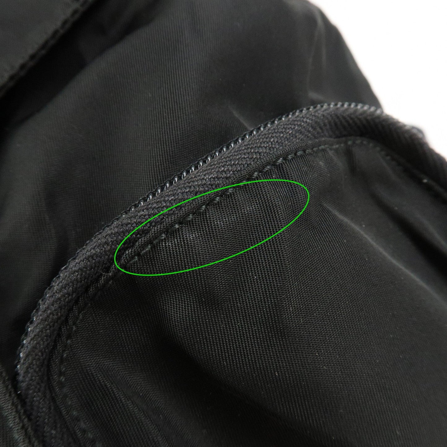 PRADA Triangle Logo Nylon Leather Back Pack Black B5885  d