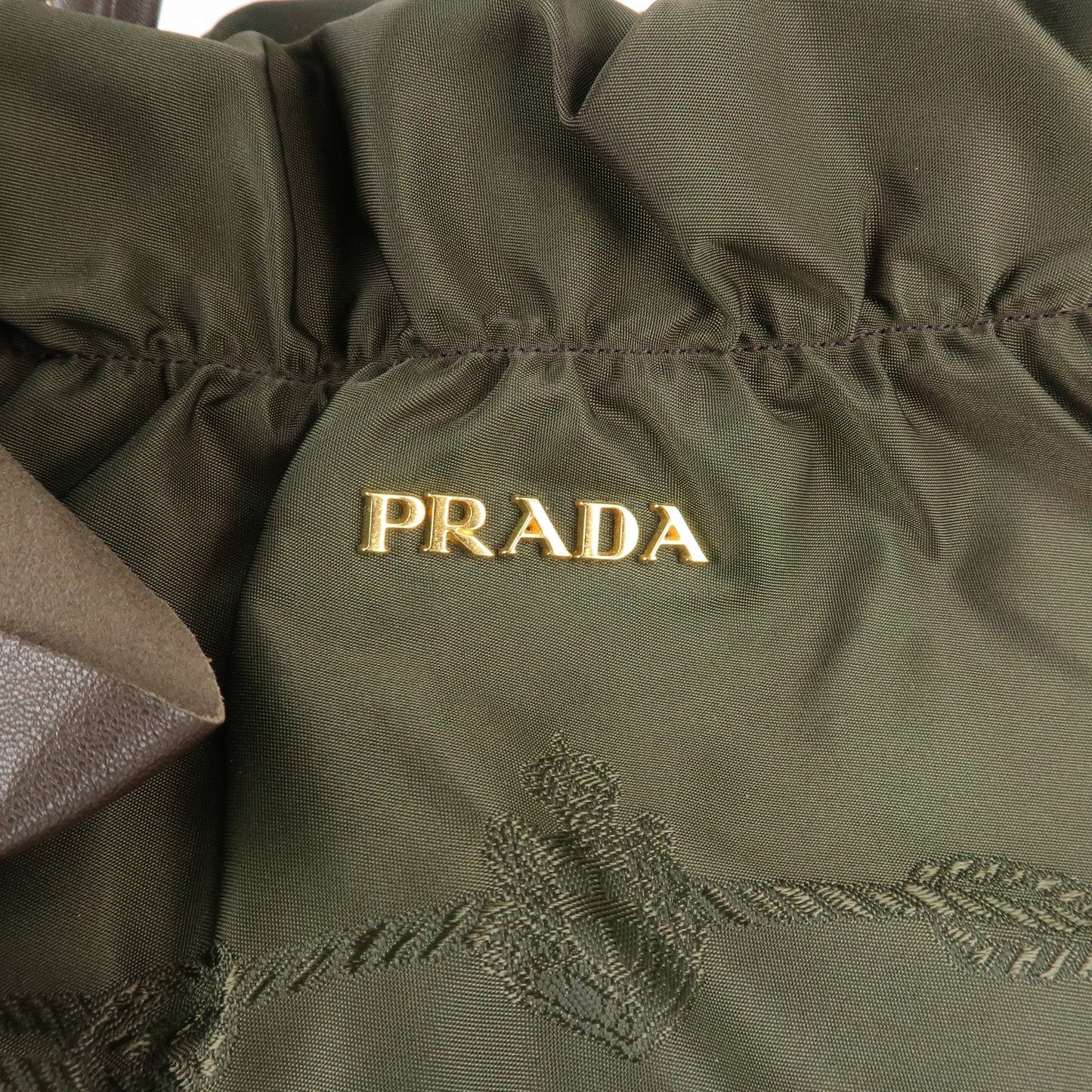 PRADA Leather Ribbon 2Way Bag Hand Bag Shoulder Bag BN1760  d
