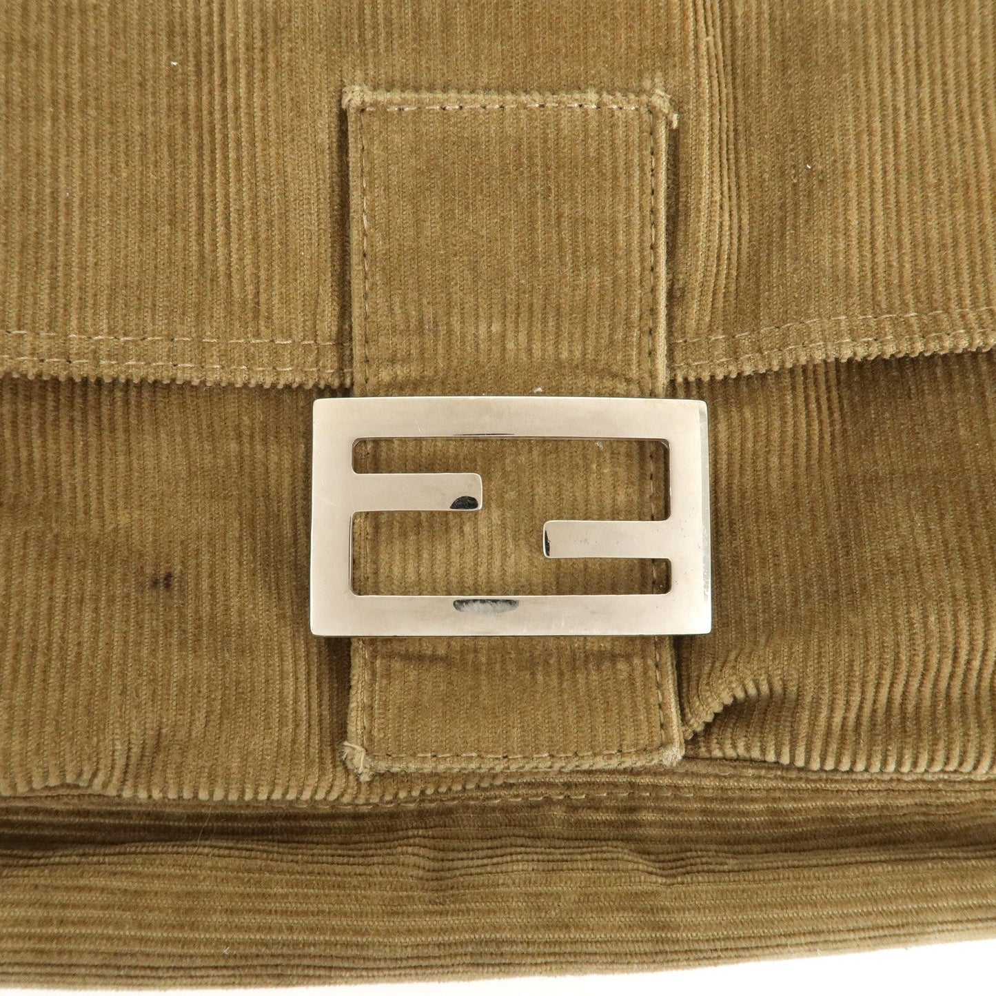 FENDI Corduroy Shoulder Bag Hand Bag Brown  d