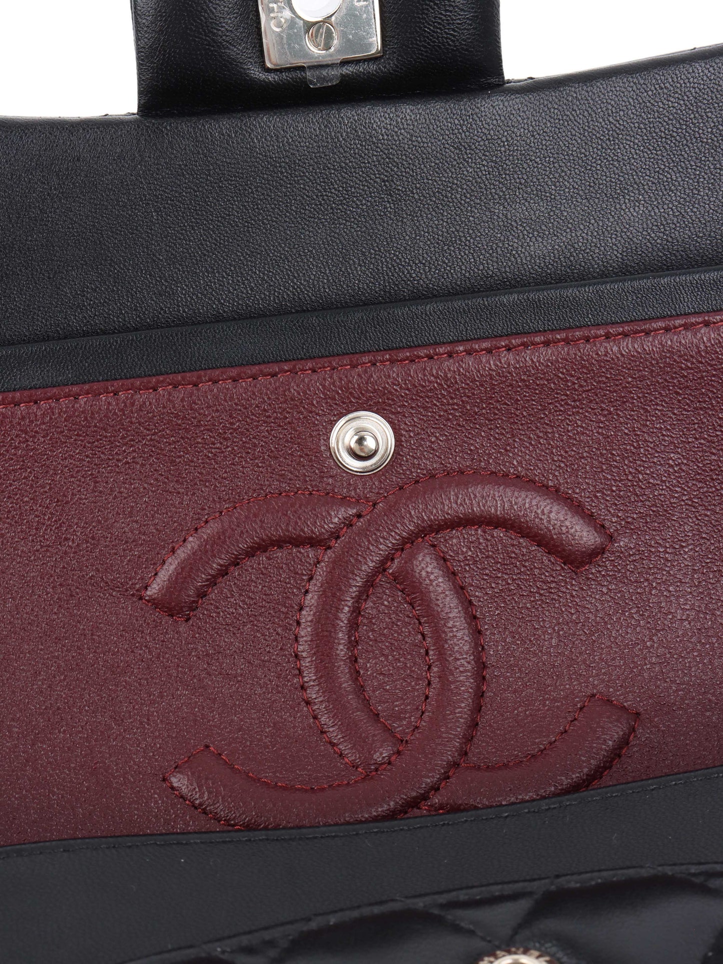 Chanel Black Medium Lambskin Classic Flap SHW.