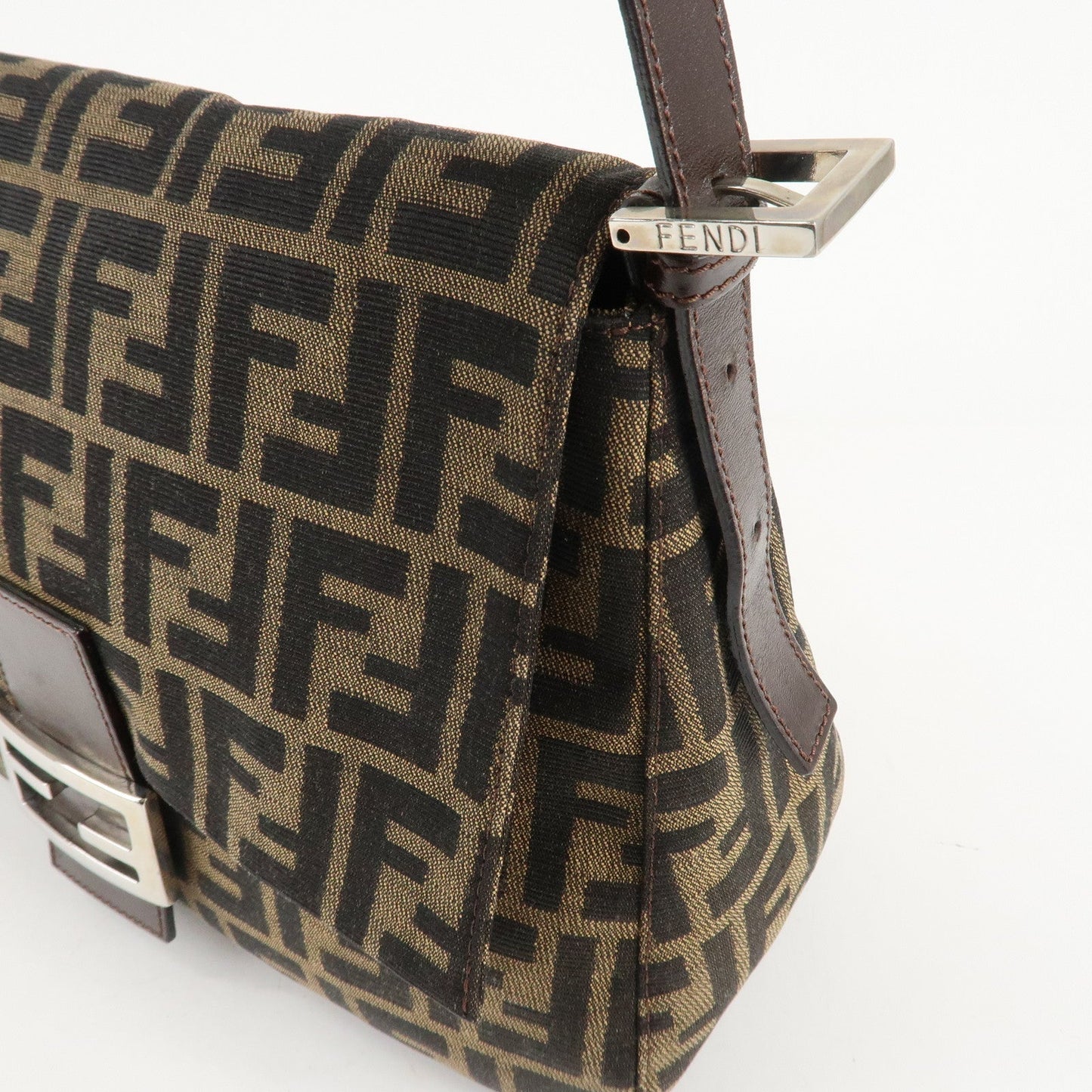 FENDI Zucca Mamma Baguette Vinyl Leather Shoulder Bag 26325  d
