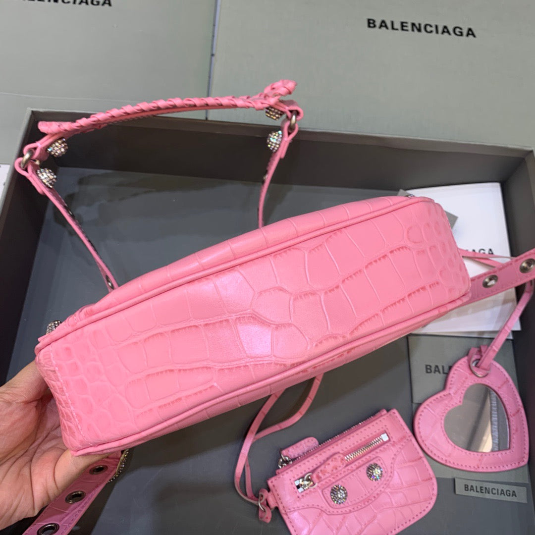 Top Quality Le Cagole XS Shoulder Bag In Pink, For Women,  Bags 10.2in/26cm