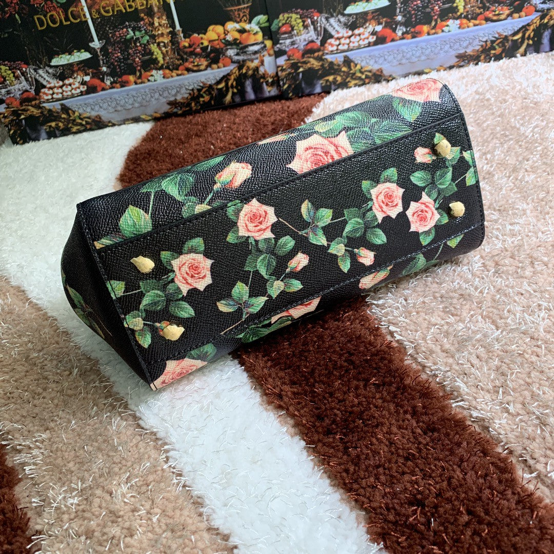 Top Quality MeTop Qualityum Sicily Handbag Unique Print Motifs Muticolour For Women 10.2in/26cm Top Quality