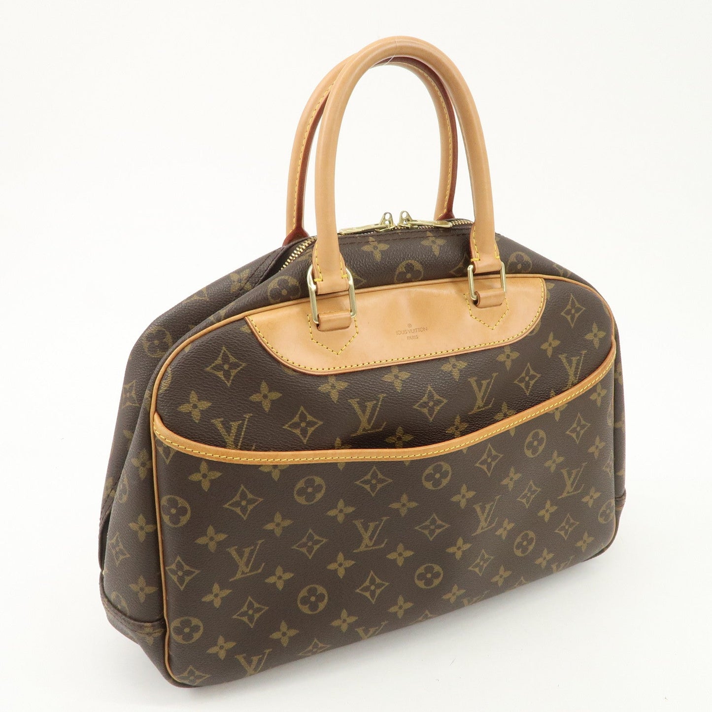 Louis Vuitton Monogram Deauville Hand Bag Brown M47270  d